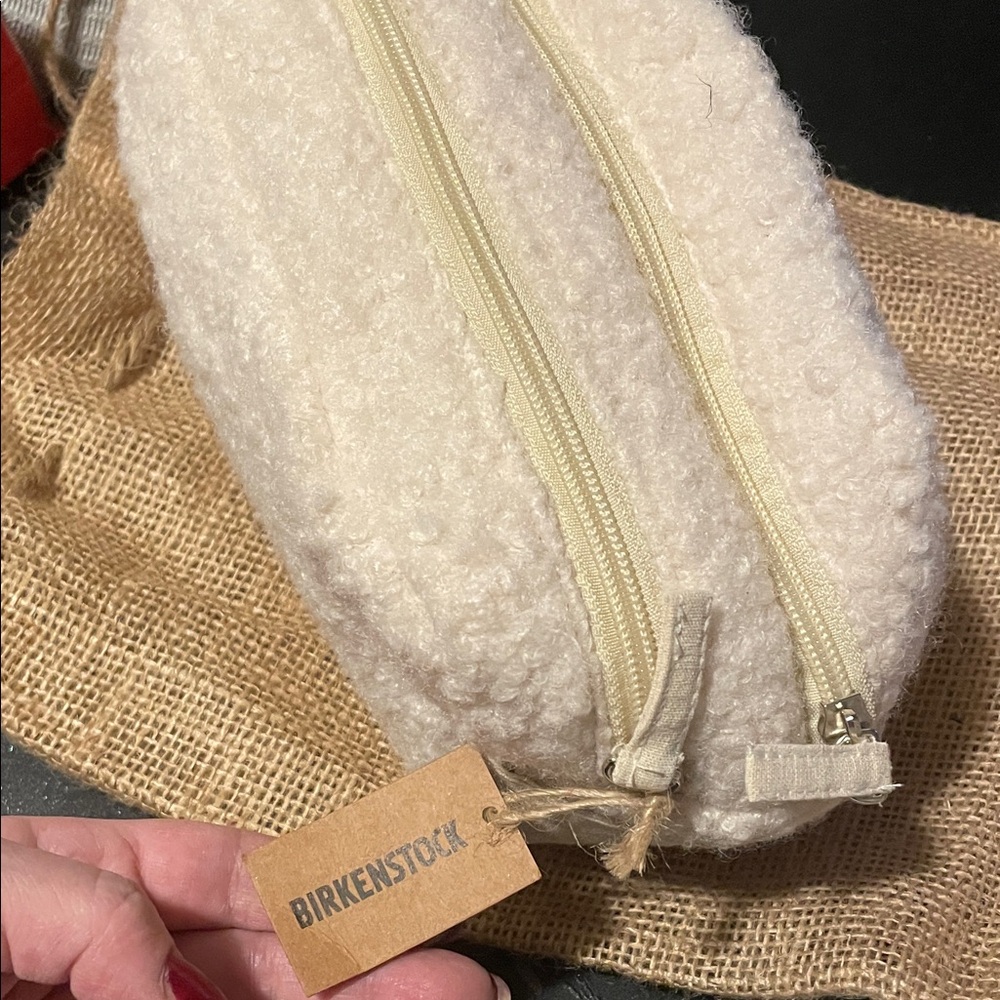 Birkenstock Off-White Textured Cosmetic Bag OS